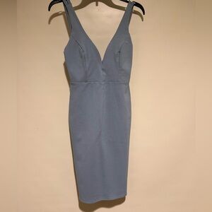 Lulus Gracefully Yours Light Blue Strappy Midi Dress, size m